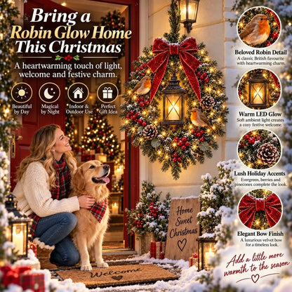 🎄✨ Make Your Christmas Glow! 🐦 A Robin Glow™ Wreath – Save 49%