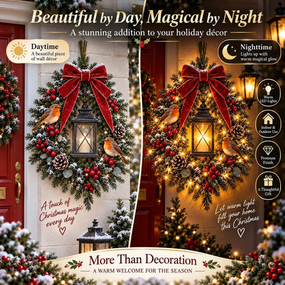 🎄✨ Make Your Christmas Glow! 🐦 A Robin Glow™ Wreath – Save 49%