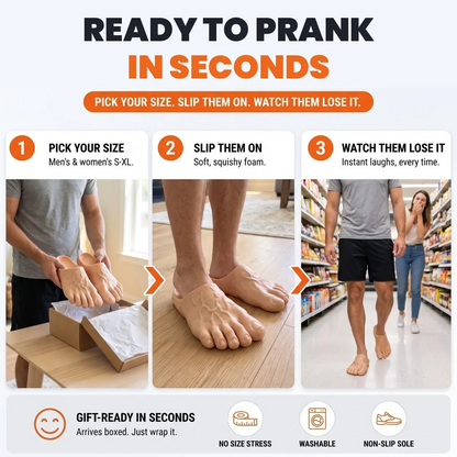 🔥 Last Day 60% OFF – Barefoot Prank Slippers