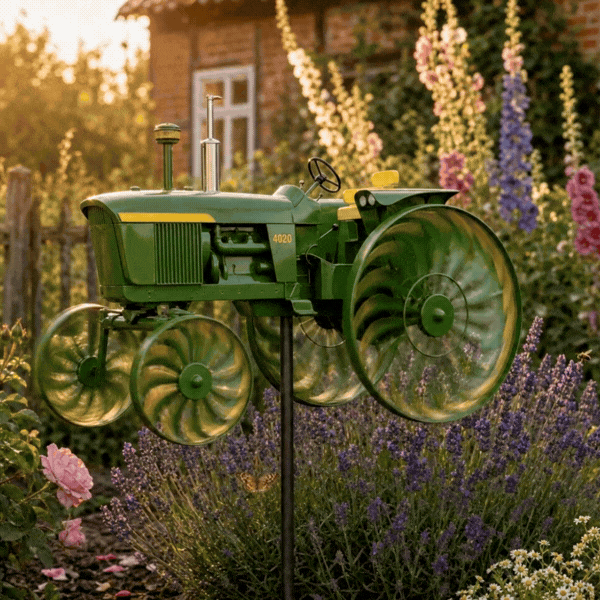 🚜 Only Today 60% OFF – Earl's Handmade Tractor Wind Spinner – Flat Iron Construction