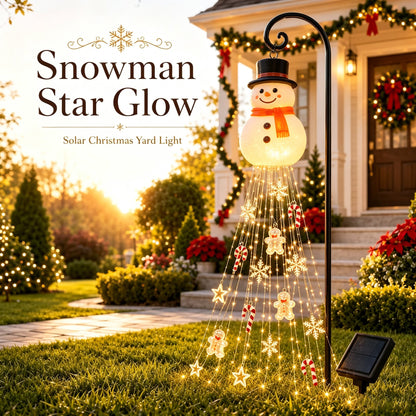 🎄 Gingerbread Starfall Solar Christmas Yard Light – A Magical Holiday Glow for Your Lawn