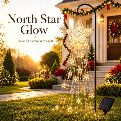 🎄 Gingerbread Starfall Solar Christmas Yard Light – A Magical Holiday Glow for Your Lawn