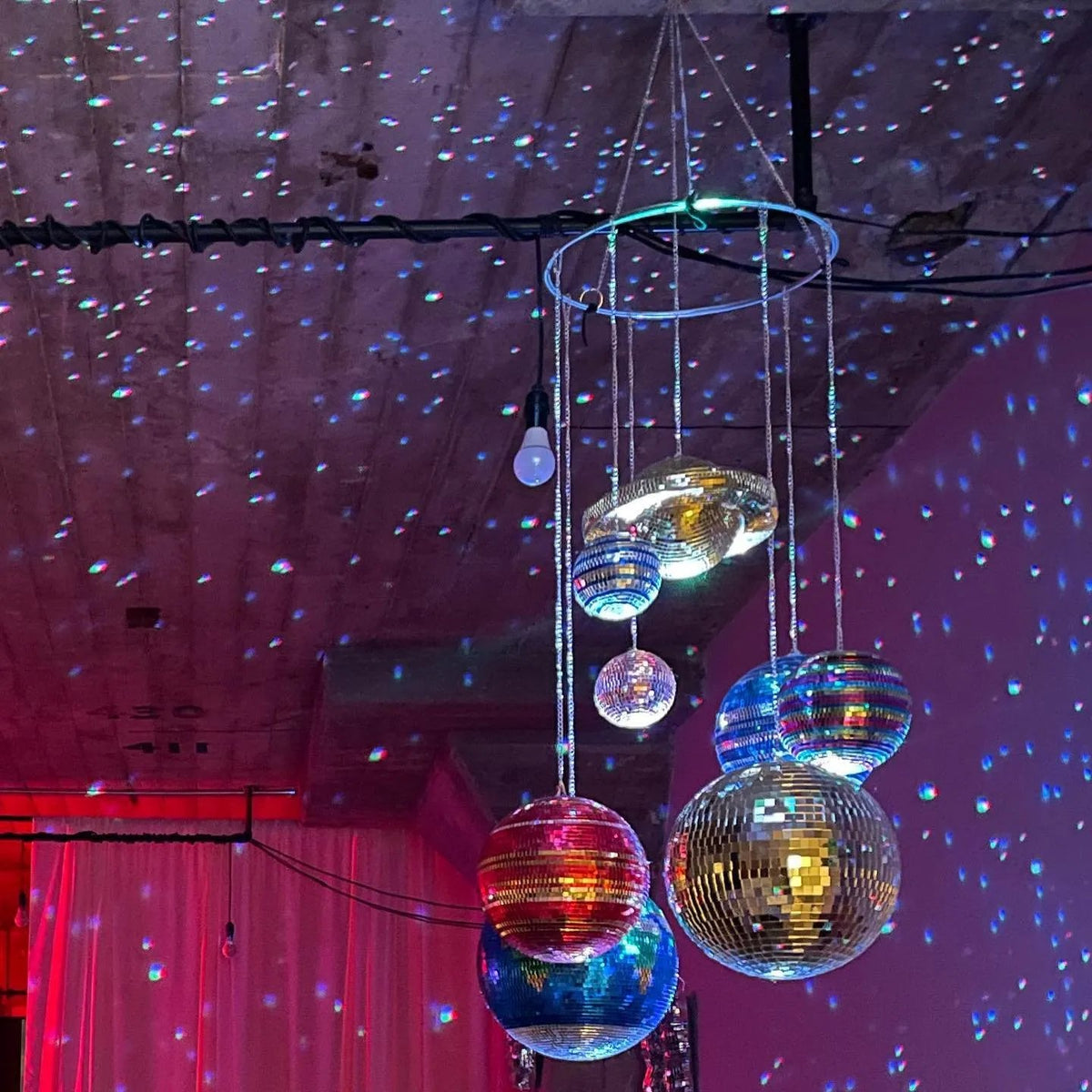 Solar System Mirror Ball Hanging Decor – 9-Planet Inspired Celestial Mobile
