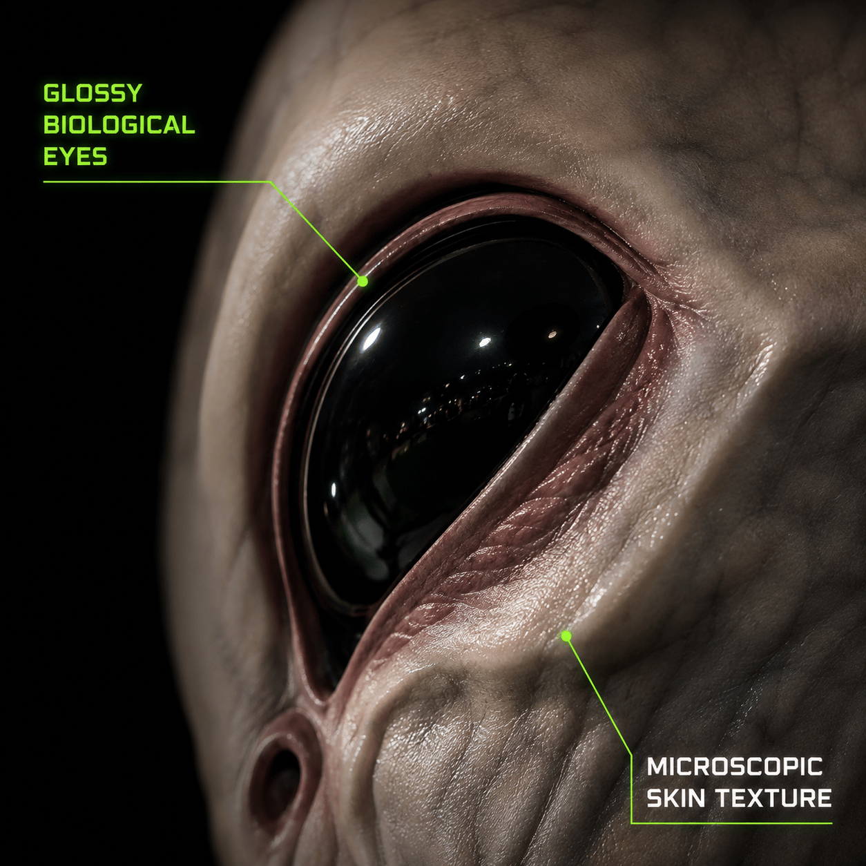 👽 Lifelike Alien Silicone Mask – Realistic Sci-Fi Halloween & Cosplay Transformation