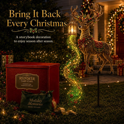 ✨ Light-Up Christmas Reindeer Yard Stake 🦌 – A Magical Holiday Centerpiece for Your Lawn
