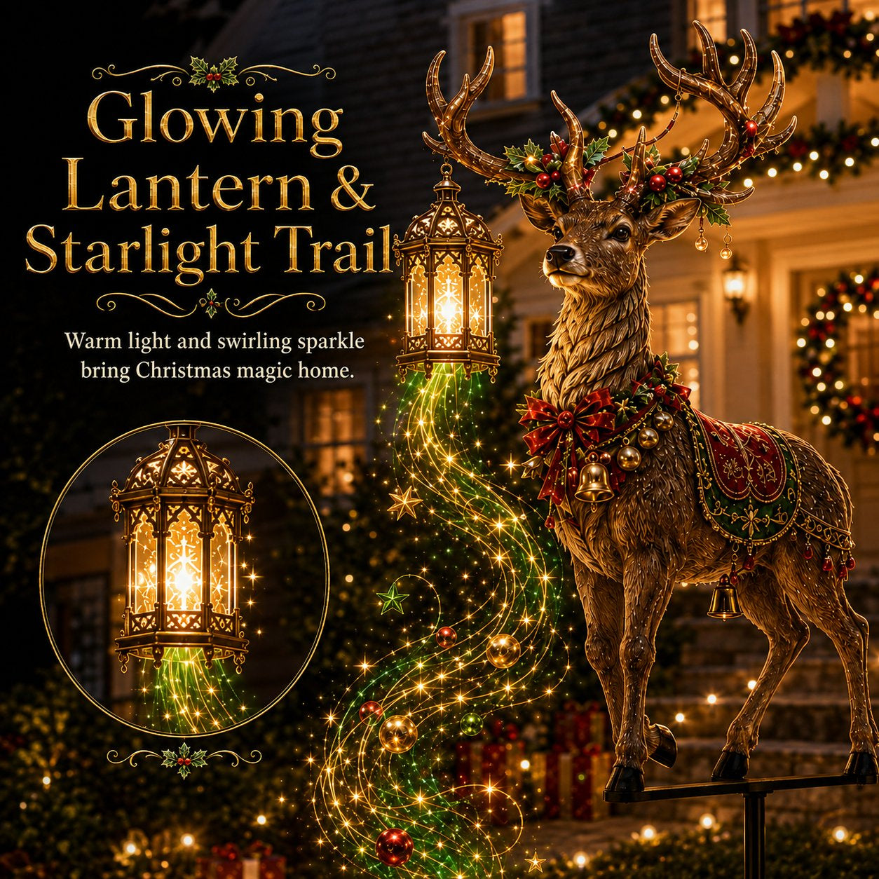 ✨ Light-Up Christmas Reindeer Yard Stake 🦌 – A Magical Holiday Centerpiece for Your Lawn