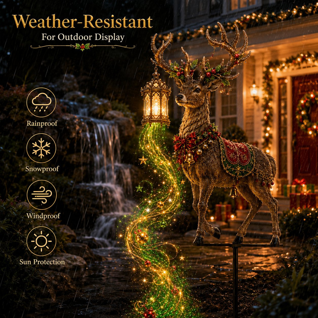 ✨ Light-Up Christmas Reindeer Yard Stake 🦌 – A Magical Holiday Centerpiece for Your Lawn