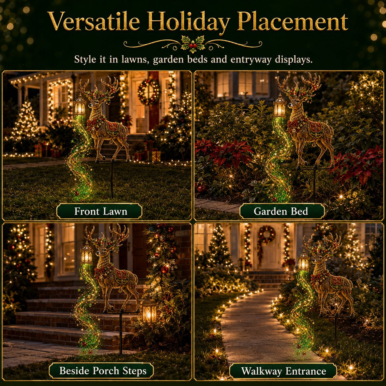 ✨ Light-Up Christmas Reindeer Yard Stake 🦌 – A Magical Holiday Centerpiece for Your Lawn