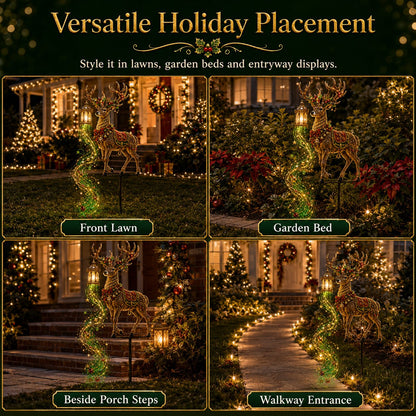 ✨ Light-Up Christmas Reindeer Yard Stake 🦌 – A Magical Holiday Centerpiece for Your Lawn