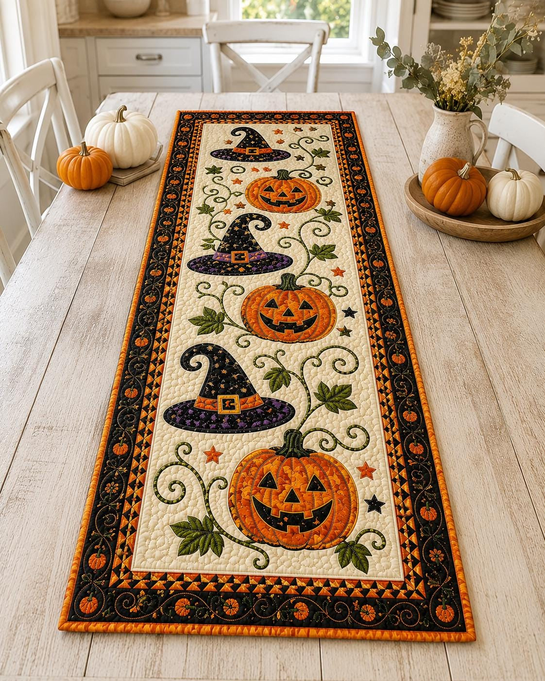 🎃  Autumn Spell Quilted Table Runner