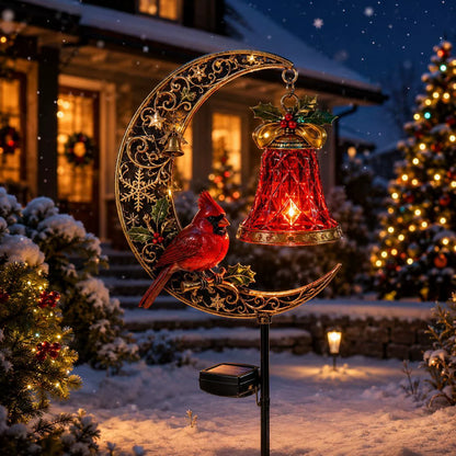 🎄 Solar Christmas Crescent Garden Light – 6 Festive Holiday Yard Designs