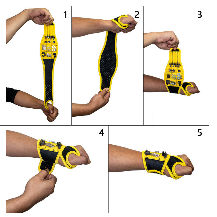🧲 Magnetic Tool Wristband – Hands-Free Holder for Screws, Bits, Nuts & Bolts