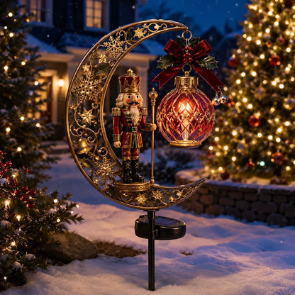 🎄 Solar Christmas Crescent Garden Light – 6 Festive Holiday Yard Designs
