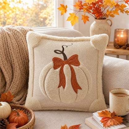 Jacquard Pumpkin Pillow Covers – 18x18 Inch