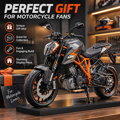 🔥LAST DAY 50%🏍️ Motorcycle Model Kit – 1:6 Scale DIY Assembly & Fuel-Powered Engine