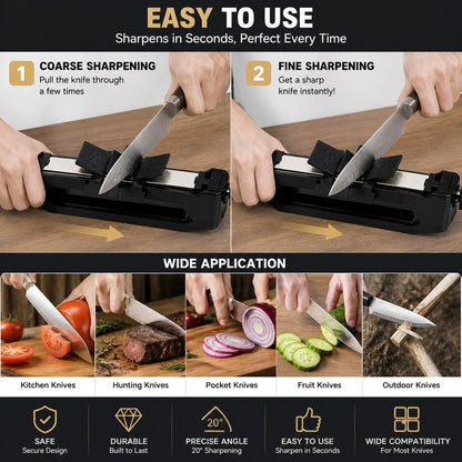 🔥 Portable Precision Knife Sharpener – Guided Angle Diamond Sharpening System