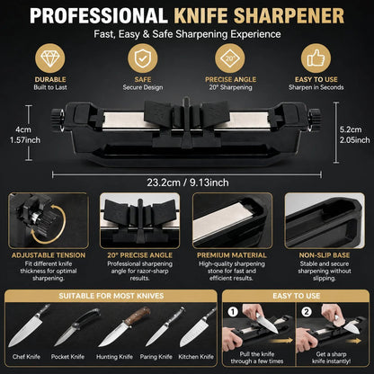 🔥 Portable Precision Knife Sharpener – Guided Angle Diamond Sharpening System