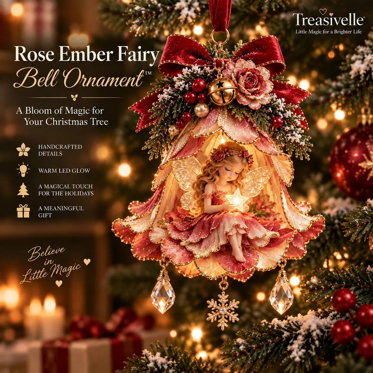 🎄 Christmas Hot Sale - 50% OFF🧚‍♀️✨ Enchanted Fairy Bell Christmas Ornament