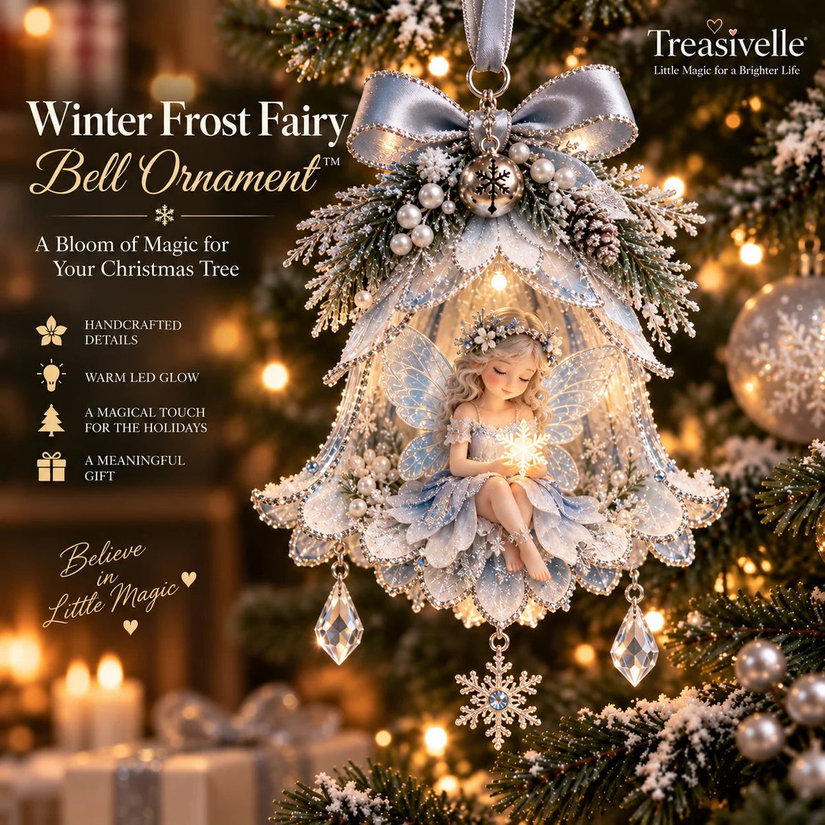 🎄 Christmas Hot Sale - 50% OFF🧚‍♀️✨ Enchanted Fairy Bell Christmas Ornament