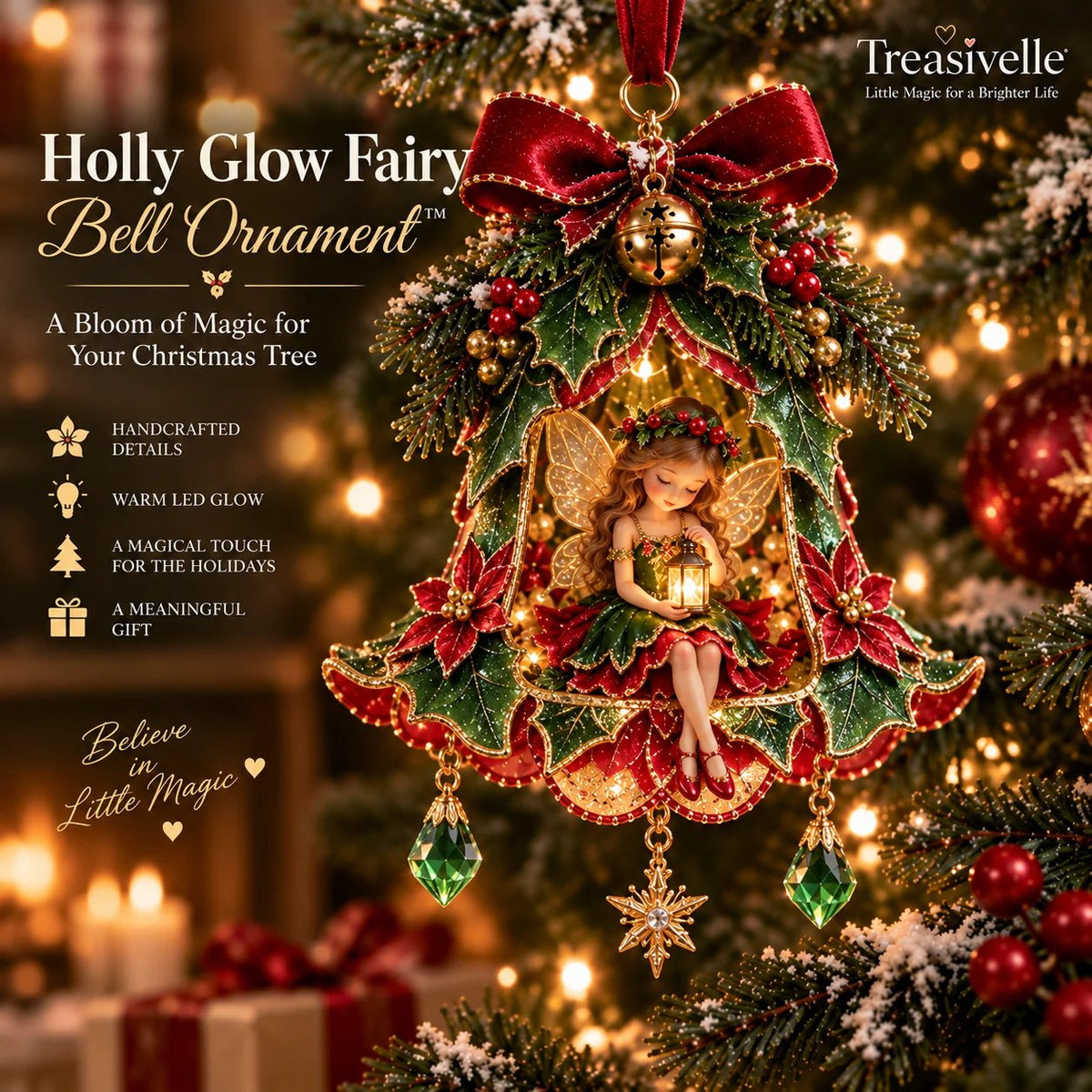 🎄 Christmas Hot Sale - 50% OFF🧚‍♀️✨ Enchanted Fairy Bell Christmas Ornament