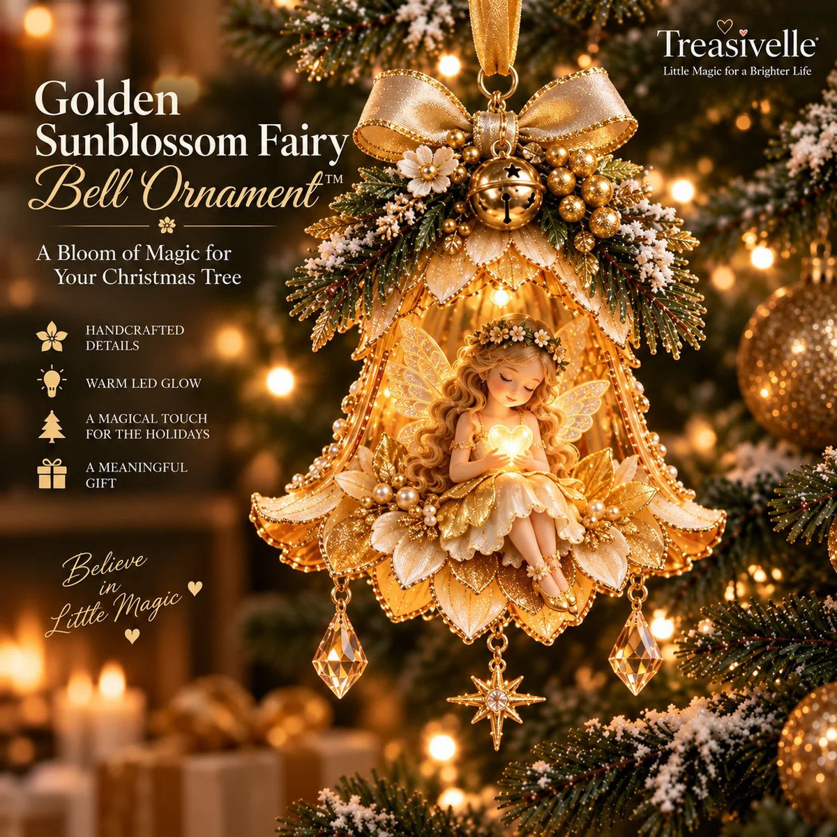 🎄 Christmas Hot Sale - 50% OFF🧚‍♀️✨ Enchanted Fairy Bell Christmas Ornament