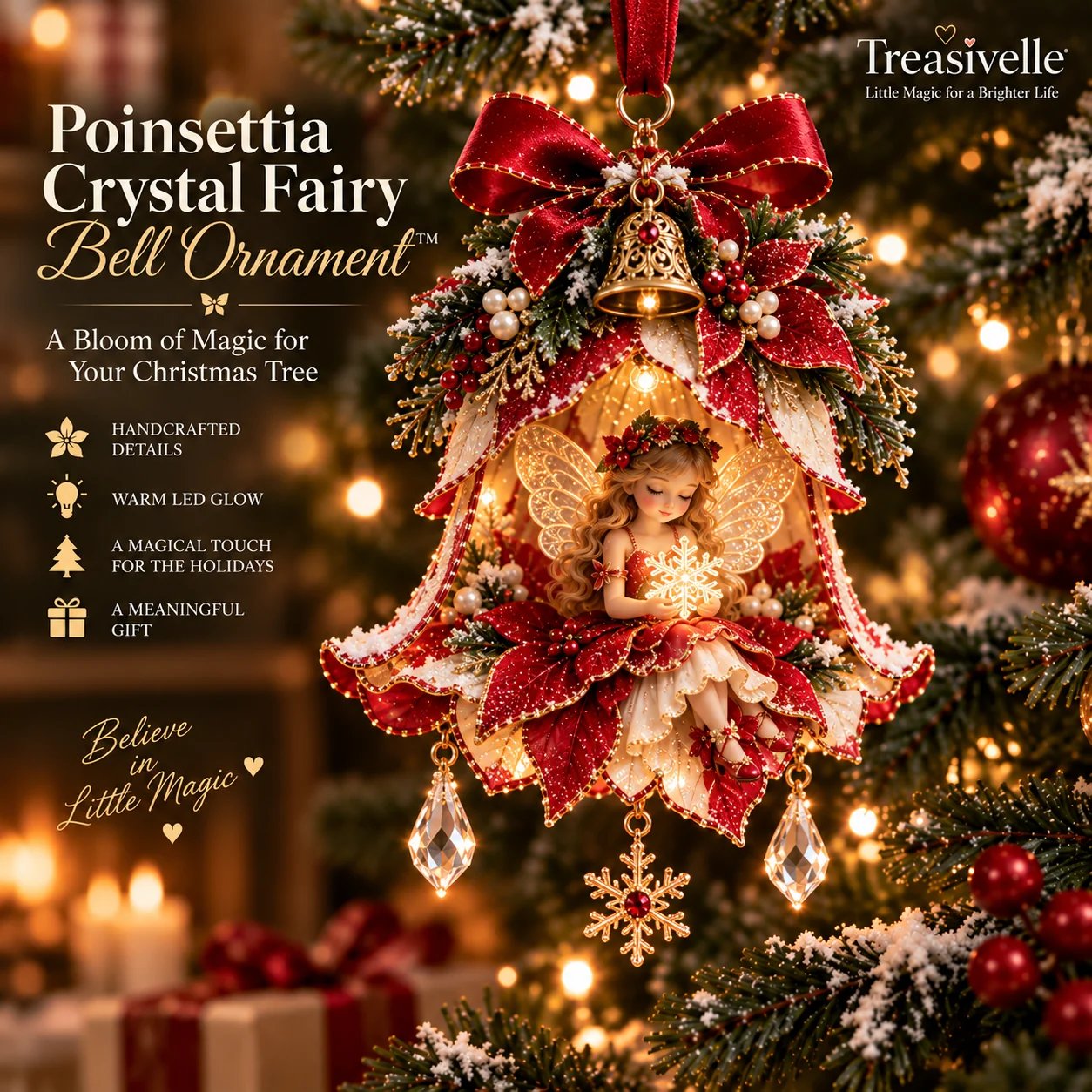 🌺 Poinsettia Crystal Fairy
