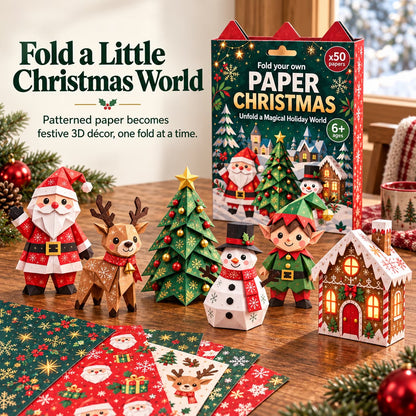 🎄 Paper Christmas Master Set™ – 5-in-1 3D Holiday Craft Kit with 250 Festive Papers