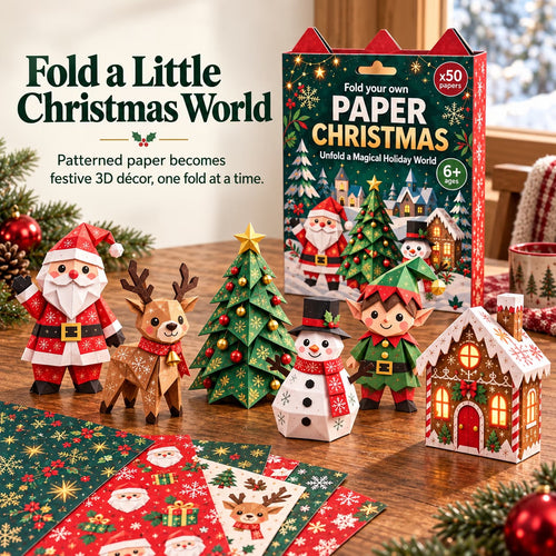 🎄 Paper Christmas Master Set™ – 5-in-1 3D Holiday Craft Kit with 250 Festive Papers