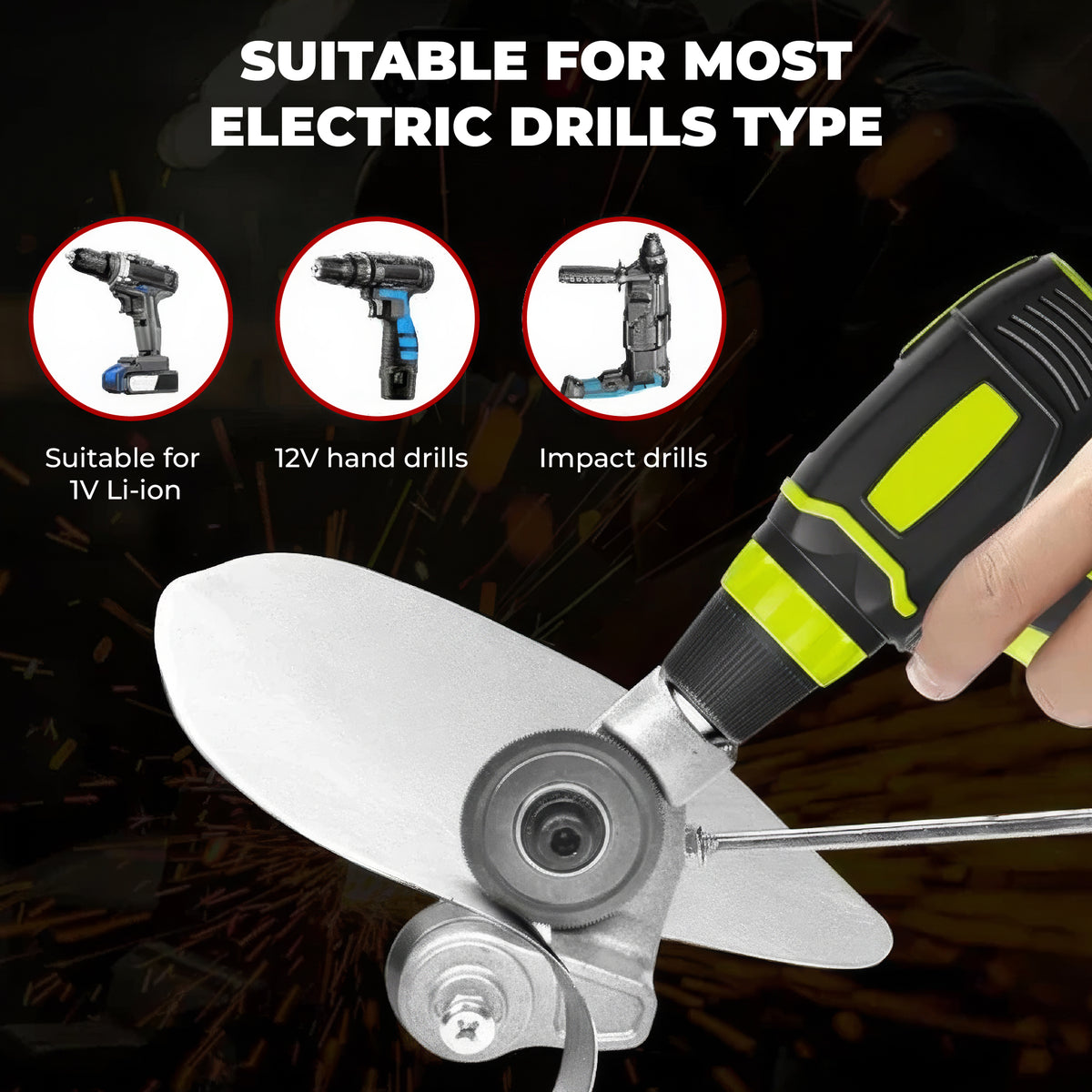⚙️ MetalCut Pro™ Drill Nibbler Attachment – Turn Your Drill Into a Fast Sheet-Metal Cutter