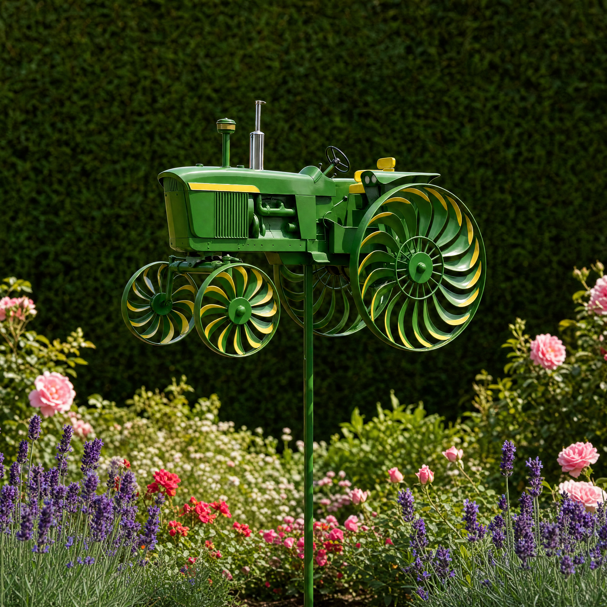 🚜 Only Today 60% OFF – Earl's Handmade Tractor Wind Spinner – Flat Iron Construction