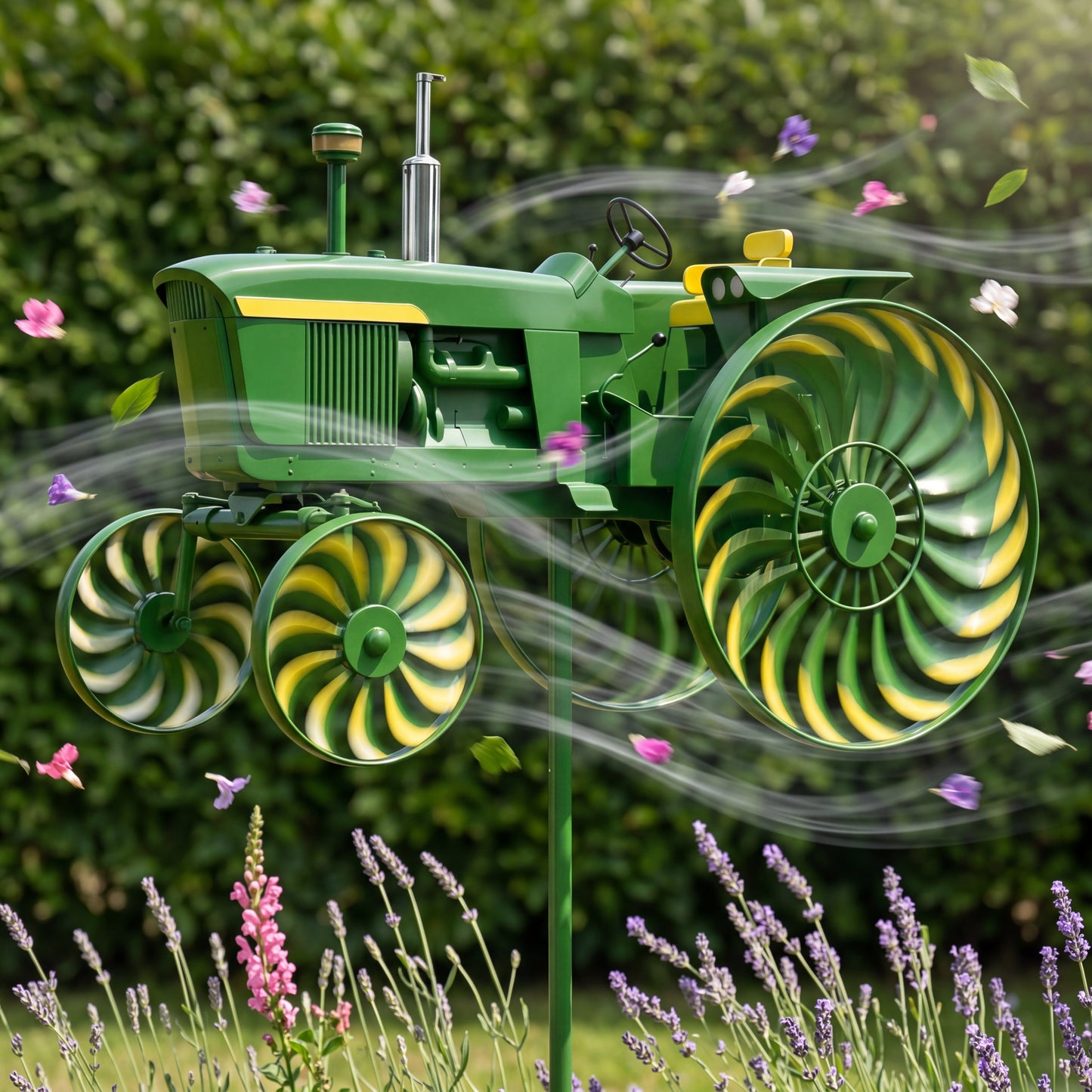 🚜 Only Today 60% OFF – Earl's Handmade Tractor Wind Spinner – Flat Iron Construction