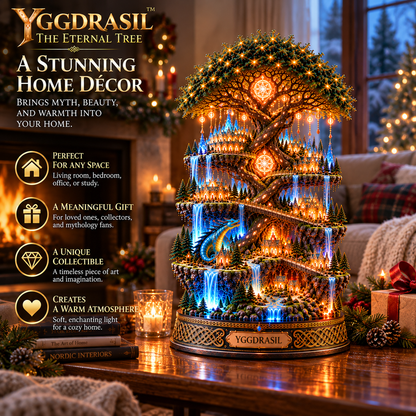 🌳✨ The Eternal Tree of Yggdrasil | Lighted 3D Norse Mythology Nine Realms Collectible