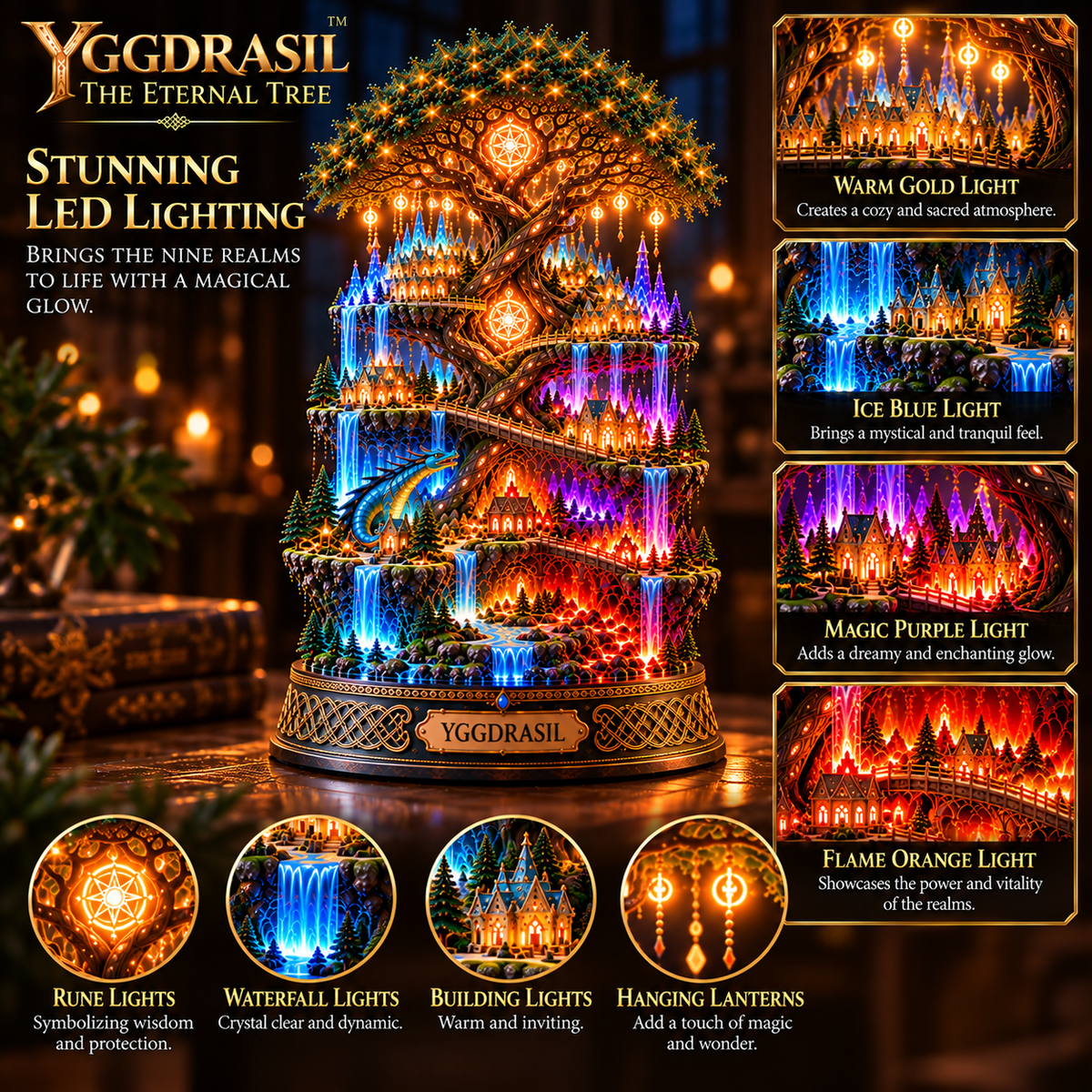 Yggdrasil Eternal Tree — magical illumination