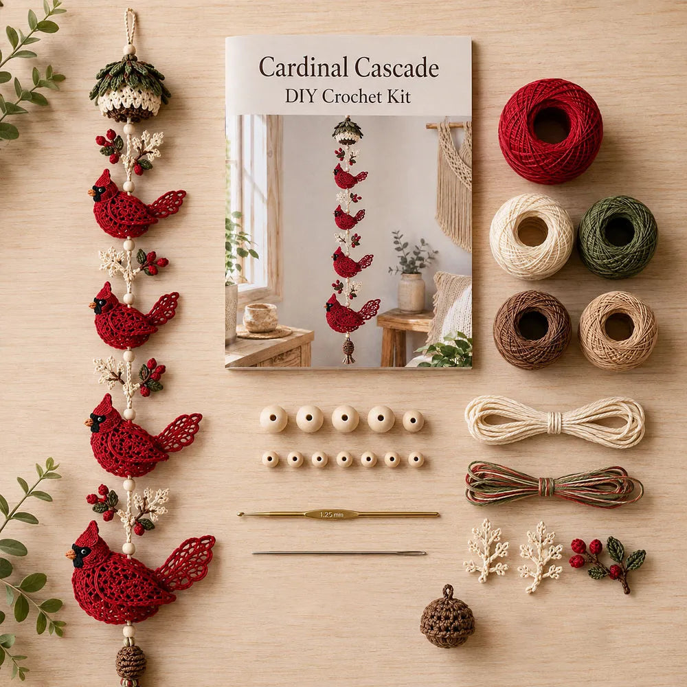 🔥Hot Sale - 50% OFF🔥🐦Hummingbird Garden Cascade DIY Crochet Kit🦋