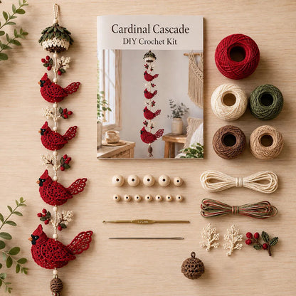 🔥Hot Sale - 50% OFF🔥🐦Hummingbird Garden Cascade DIY Crochet Kit🦋