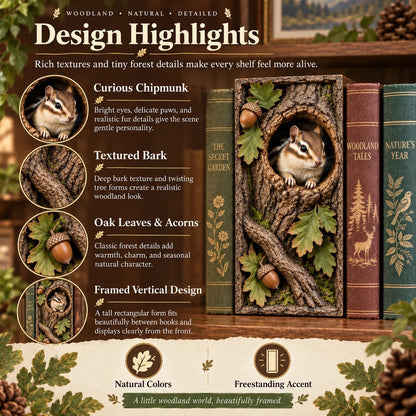 50% OFF - 📚Woodland Chipmunk Book Nook