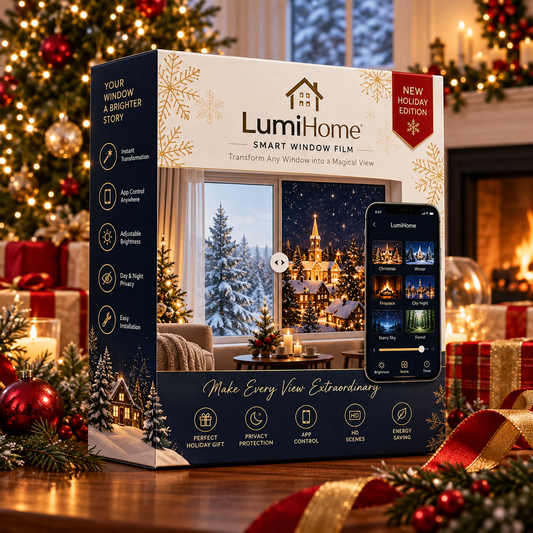 Magic Christmas Window Film – App-Controlled Holiday Scene Display