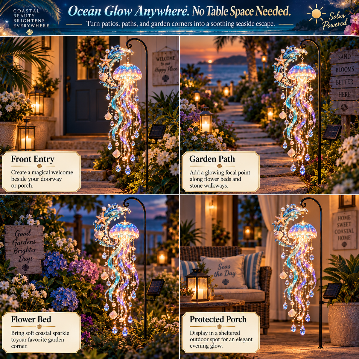 🌊Ocean Spirit Solar Cascade™ -Bring the Magic of the Ocean Into Your Garden