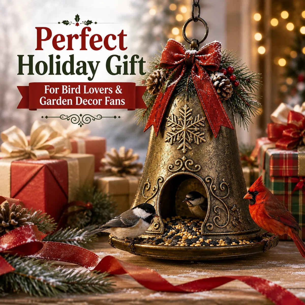 🔥Hot Sale - 50% OFF🔥✨🎄 Christmas Bird Feeder Collection™ – Festive Hanging Garden Feeders for Wild Birds