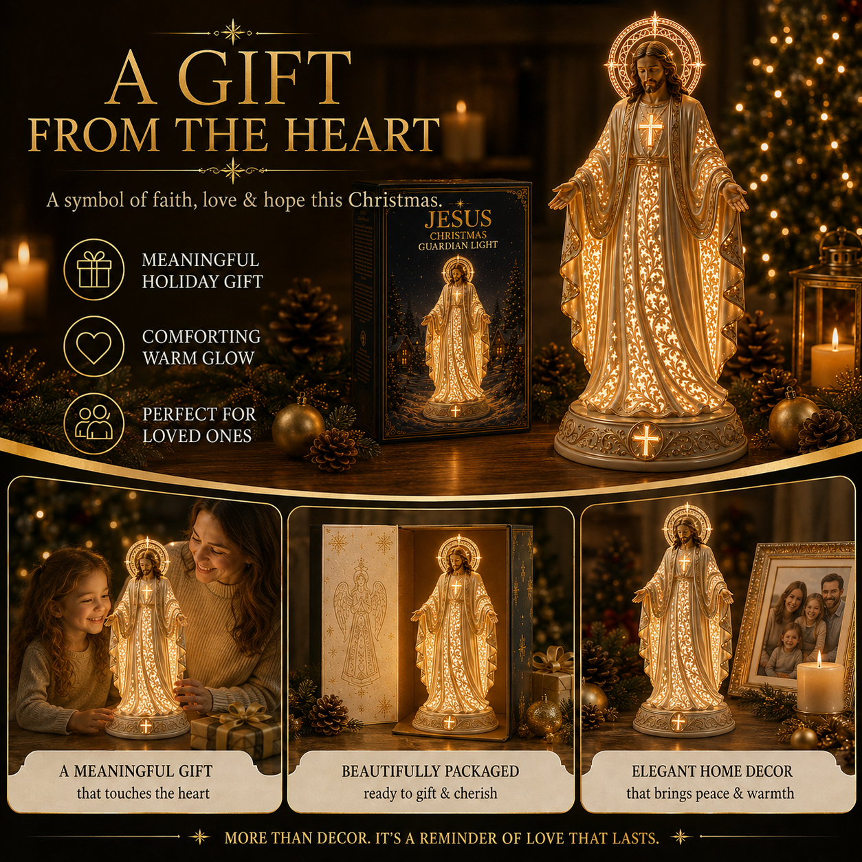🎄 Jesus Christmas Guardian Light ✨ – A Beautiful Symbol of Faith, Love & Hope