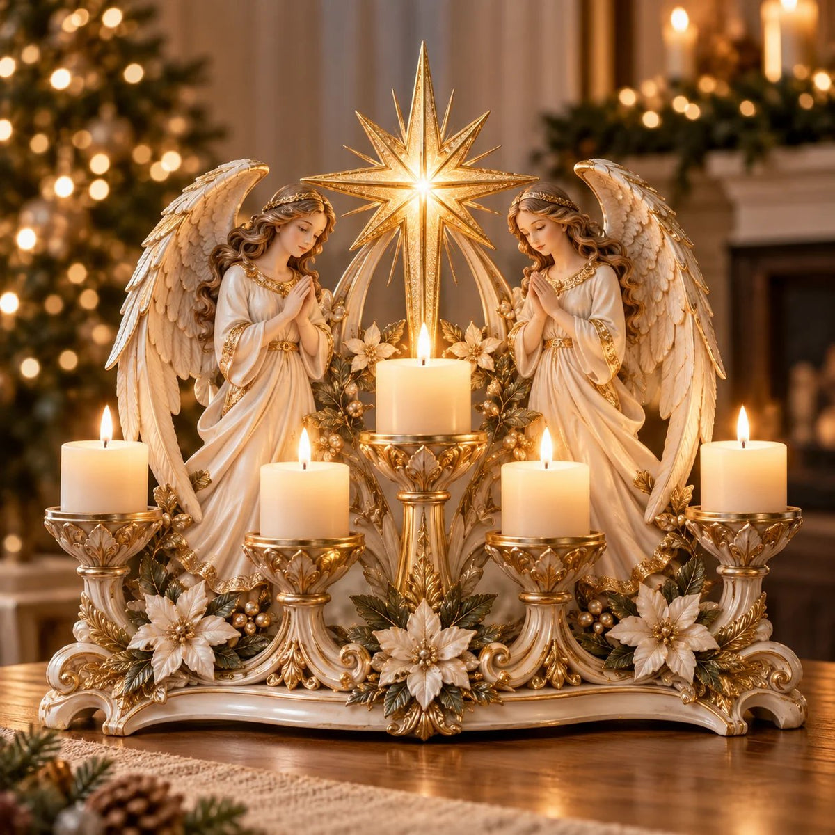 🎄 Christmas Hot Sale -✨🕯️ Light of His Presence — Sacred Christian Candleholder ✝️🤍