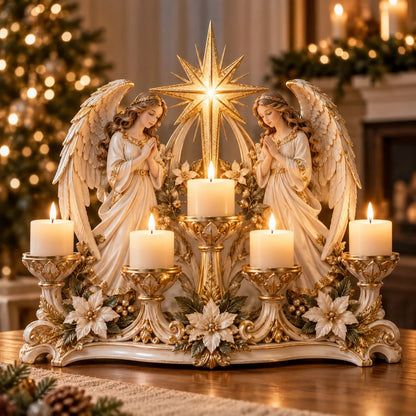 🎄 Christmas Hot Sale -✨🕯️ Light of His Presence — Sacred Christian Candleholder ✝️🤍
