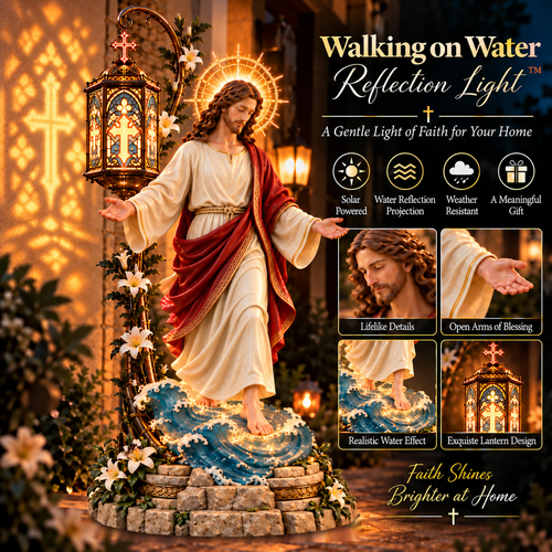 ✝️ Walk by Faith™ – Jesus Walking on Water Divine Reflection Light