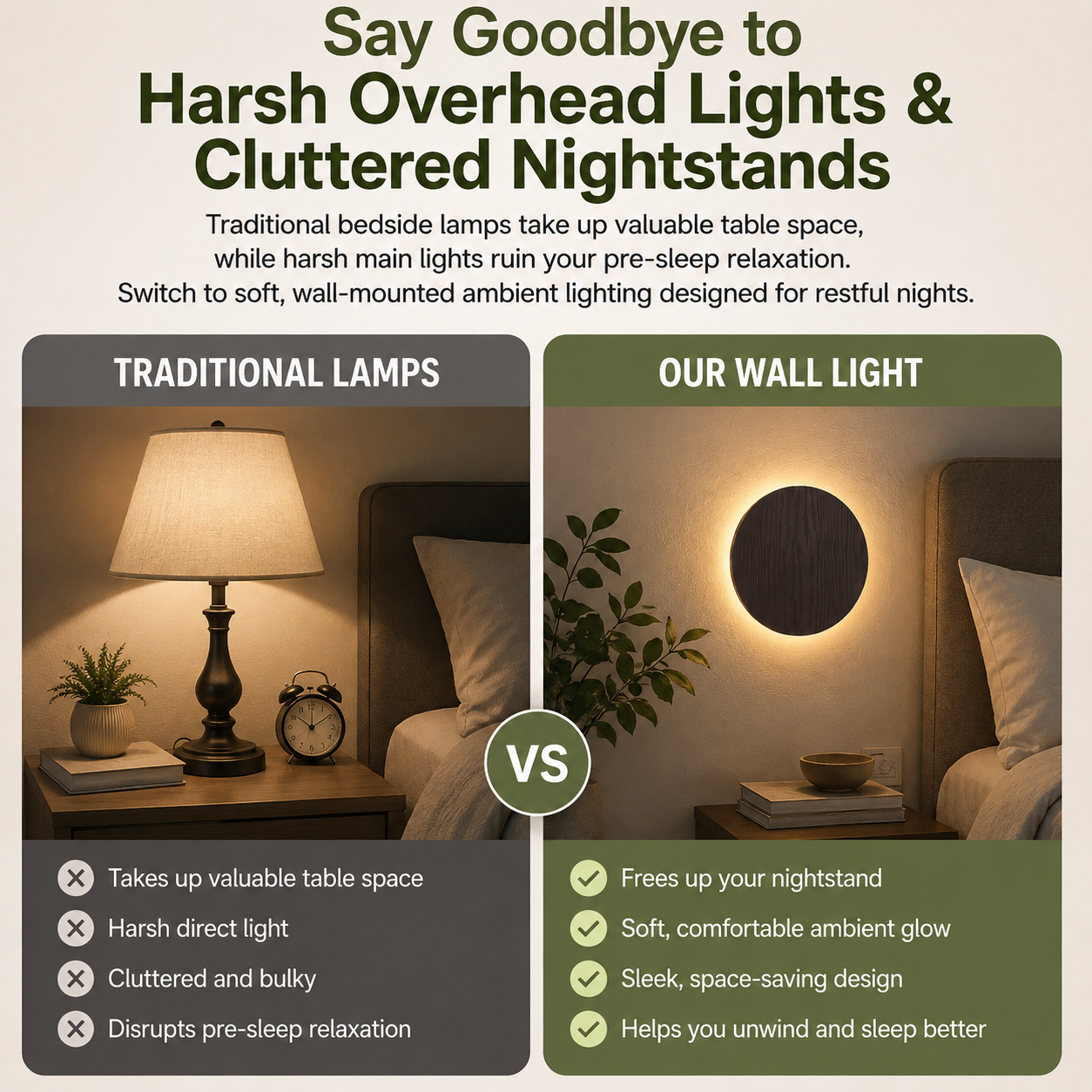 Minimalist Round LED Touch Sconce | 3 Color Modes