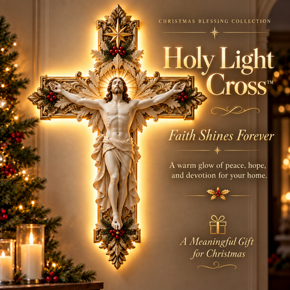 ✨ Holy Light Cross™ – Christmas Blessing Collection | Faith, Love & Protection for Your Home