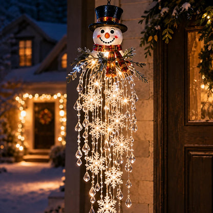 Crystal Cascade Christmas Light™ – Hanging Snowflake & Crystal LED Porch Décor ✨❄️