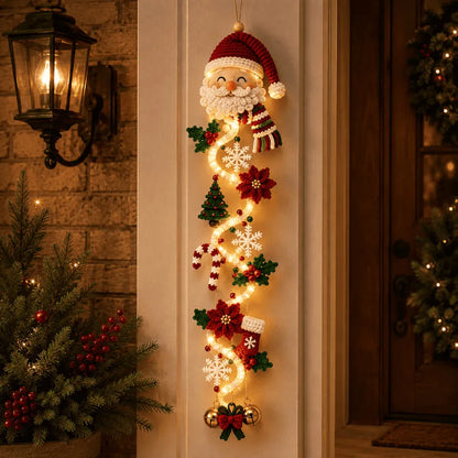 ⏳ Last Day 49% OFF 🥳2026 HOT SALE🥳– 🎄MerryCascade™ Glowing Christmas Door Hanger | 6 Festive Lighted Designs with Warm Glow ✨