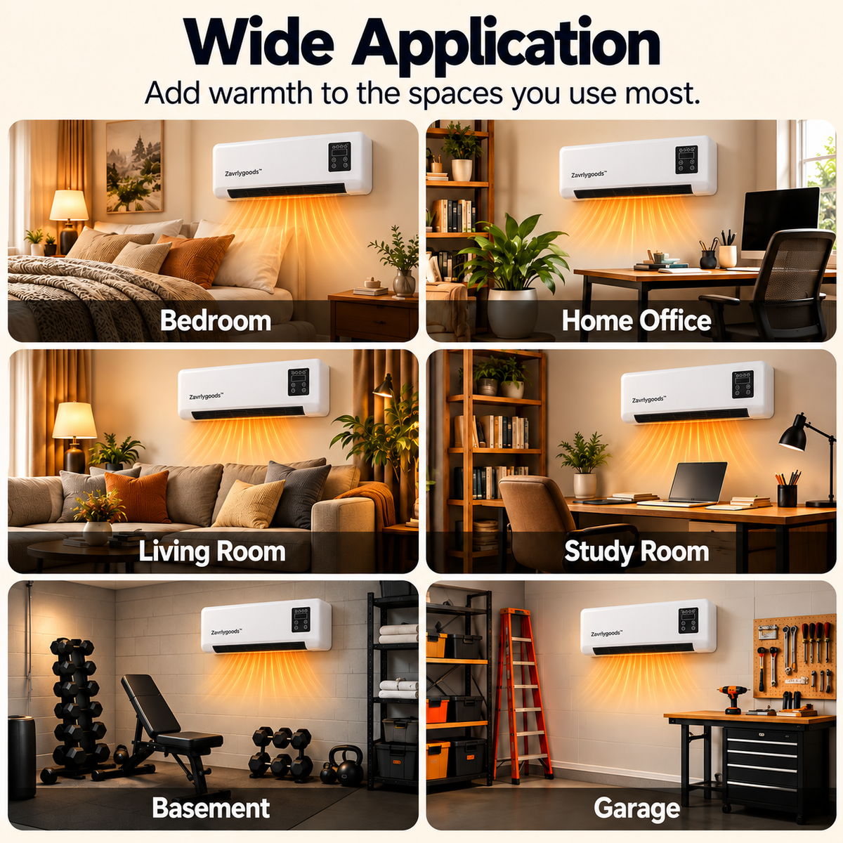 🌞🌞Mounted Space Heater with Thermostat and Remote Control