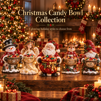 🎄 Christmas Sale – 50% OFF ✨ Lighted Christmas Candy Bowl Collection – 5 Festive Holiday Designs
