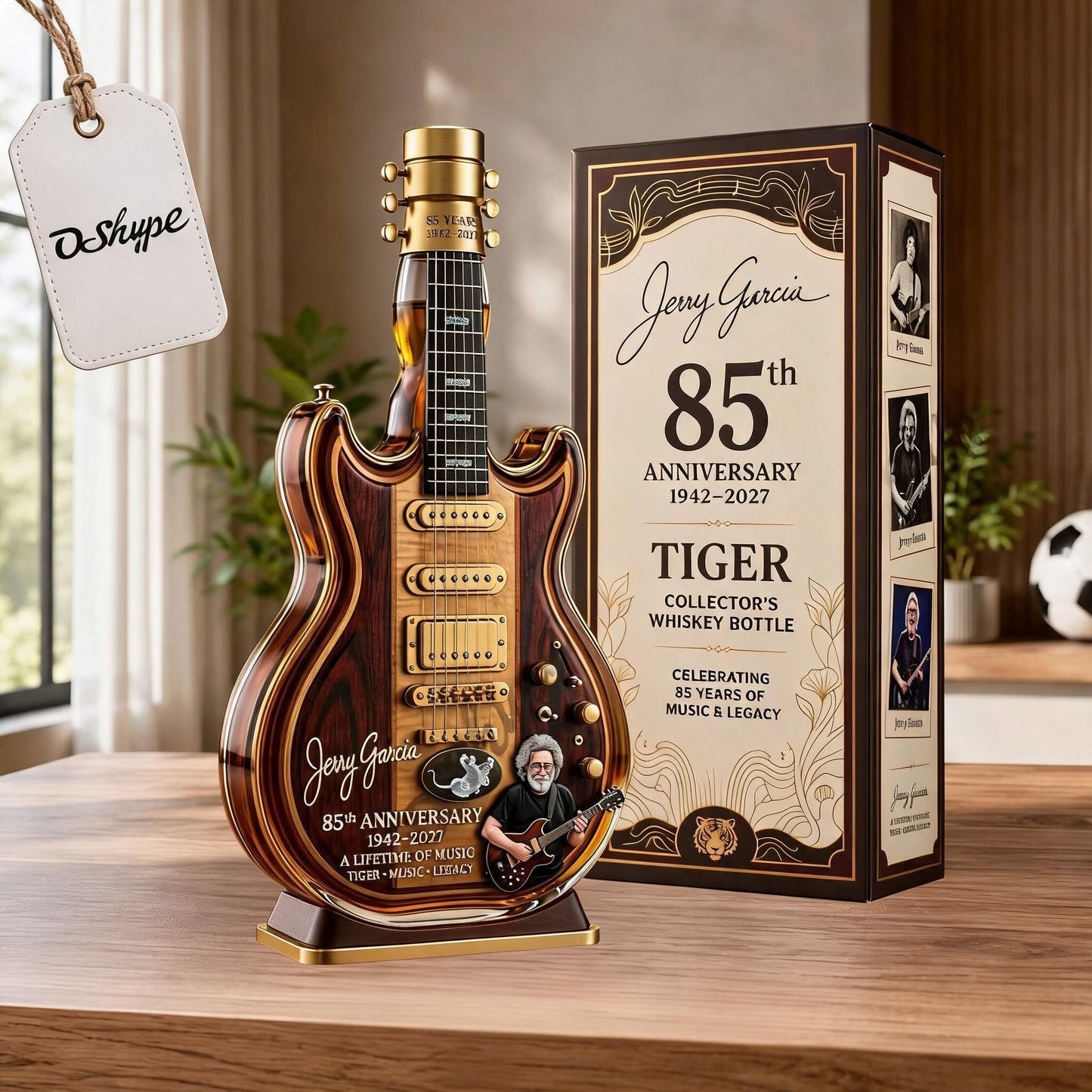 🎸 Vintage Guitar Whiskey Decanter – Classic Music Collector Bottle & Home Bar Display